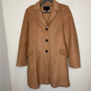 Ann Taylor Camel Wool-Blend Single-Breasted Coat Size XS